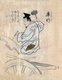Japan: Traditional crafts and trades of the 18th century from a hand-painted album by an anonymous artist. Folio 5 (verso): Wheel maker